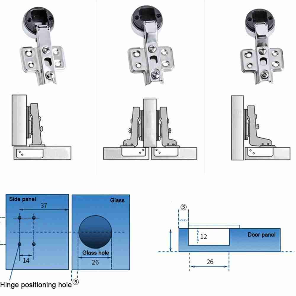 2 unidades de bisagras de clip - Furniture And Hardware Supplies reseña y precio