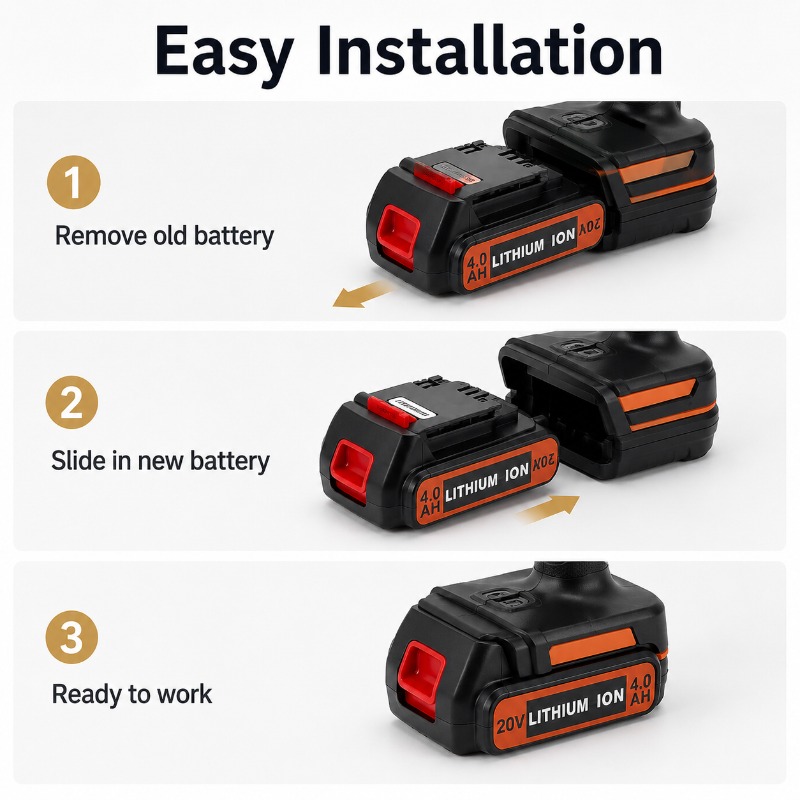 Batería de 20V 6.0Ah para herr - Black+Decker Tool Cordless reseña y precio